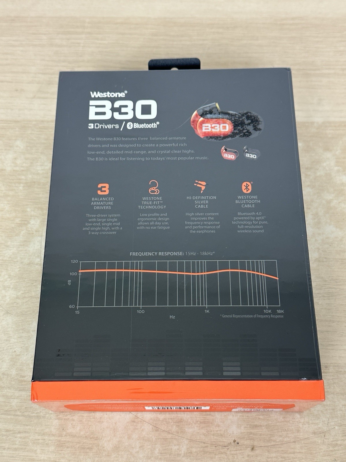 Westone B30 3-Driver True-Fit Earphones w/ High-Def MMCX & Bluetooth *NEW SEALED