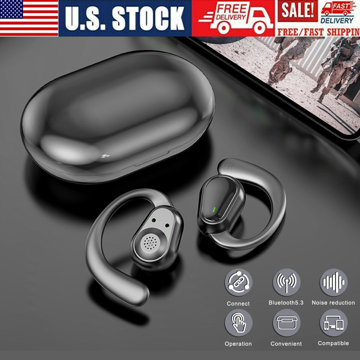 NEW TWS Bluetooth 5.3 Headsets Wireless Earphones Stereo Outdoor Sport Headphone