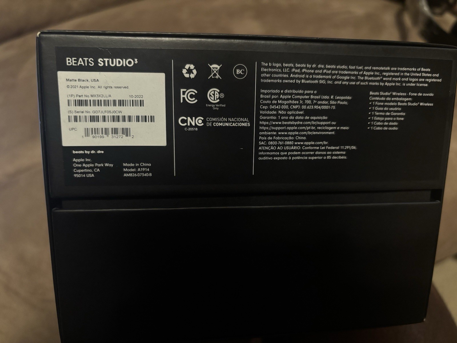 Beats by Dr. Dre Beats Studio3 Wireless Over-Ear Black ANC Bluetooth 3.5mm Mic