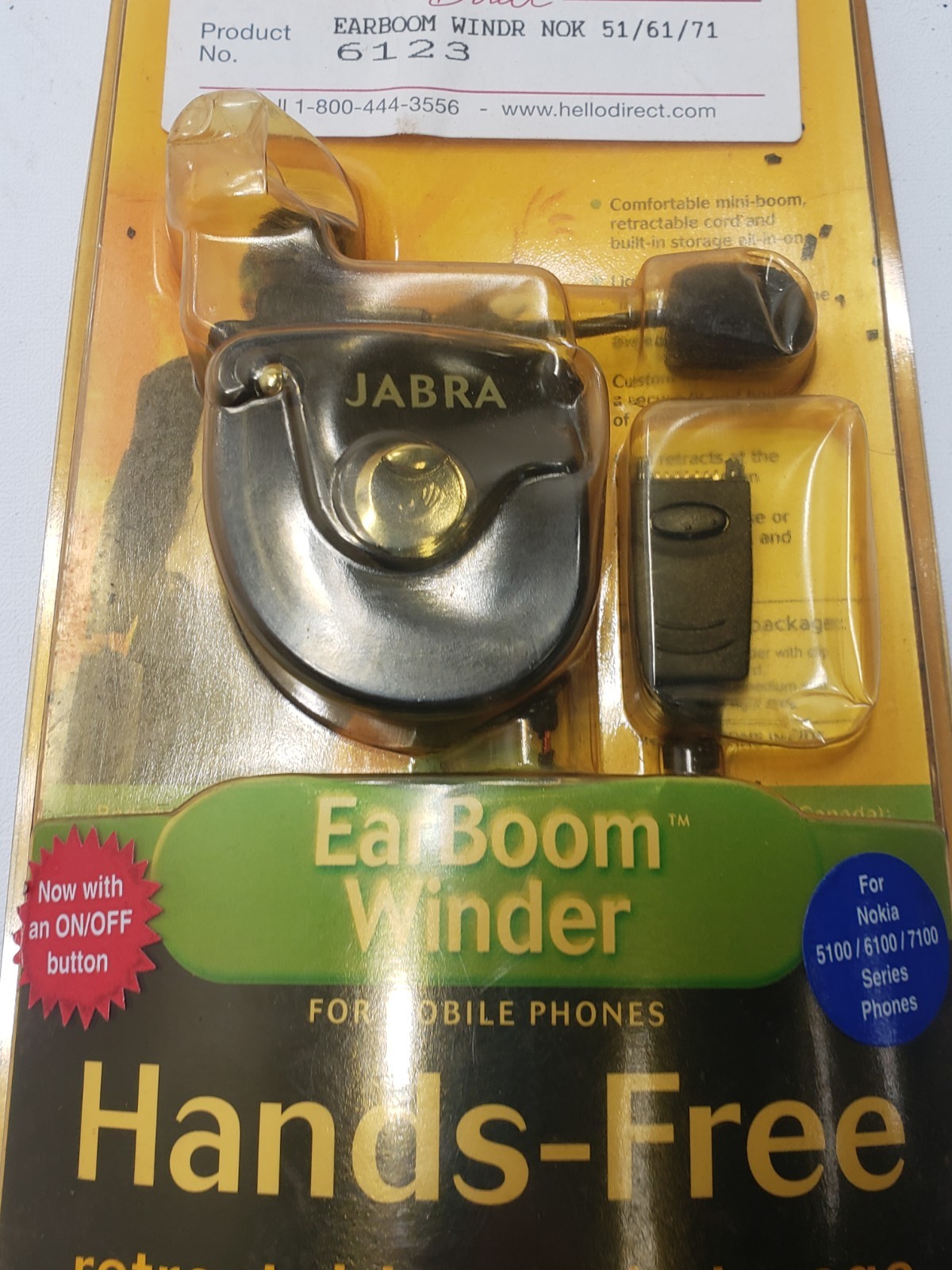 Jabra EarBoom Winner Hands-Free Retractable Cord Earphone Nokia 5100 6101