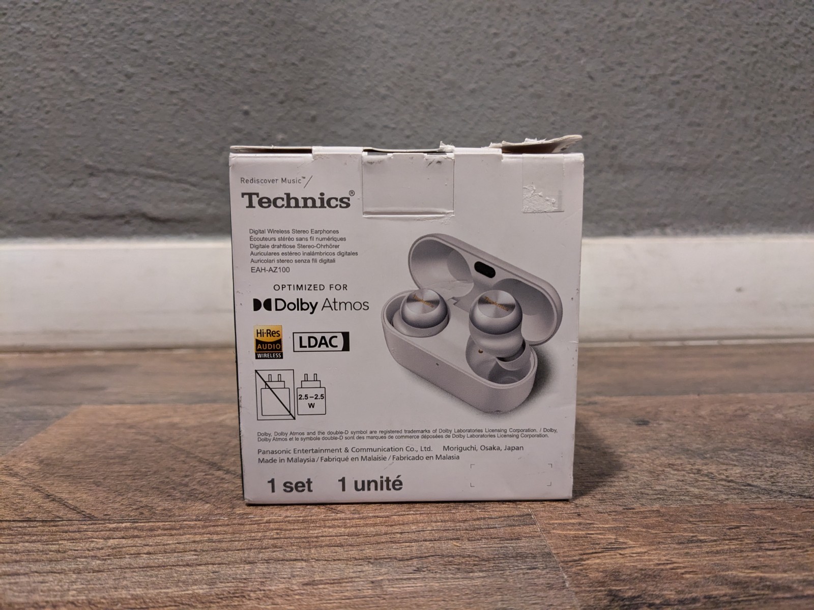 Technics EAH-AZ100 True Wireless Bluetooth Earbuds/ANC/3-Multipoint/10hr🔋Silver