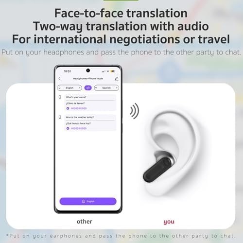 Auriculares De Traducción en Tiempo Real Traductor AI 135 Idiomas Audifonos 2025