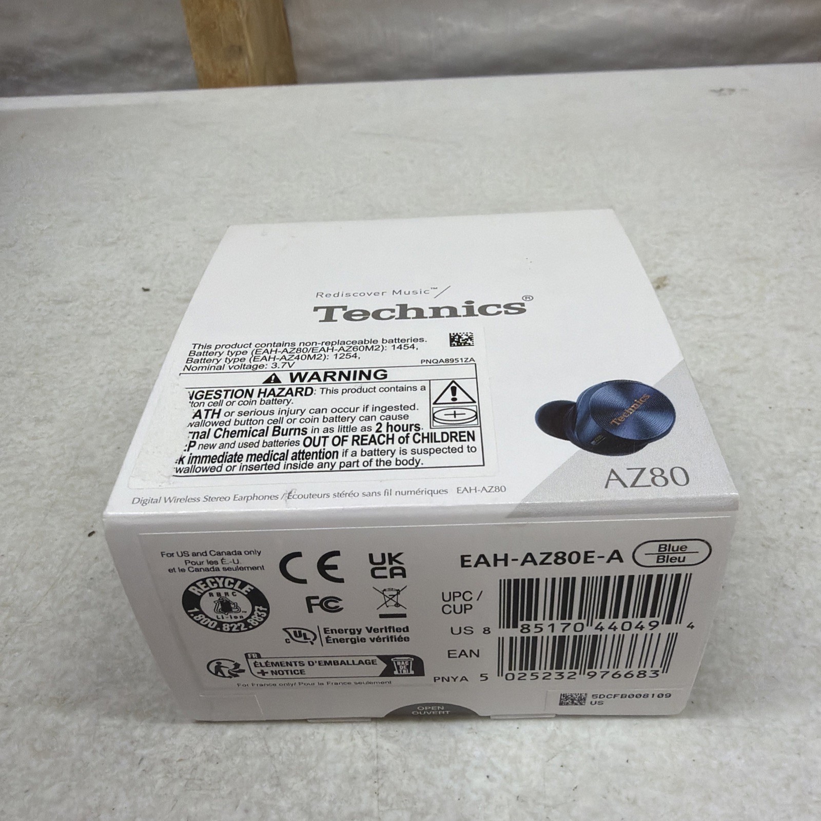 Technics EAH-AZ80E-A Wireless Earbuds w/ Noise Cancelling Midnight Blue (Sealed)