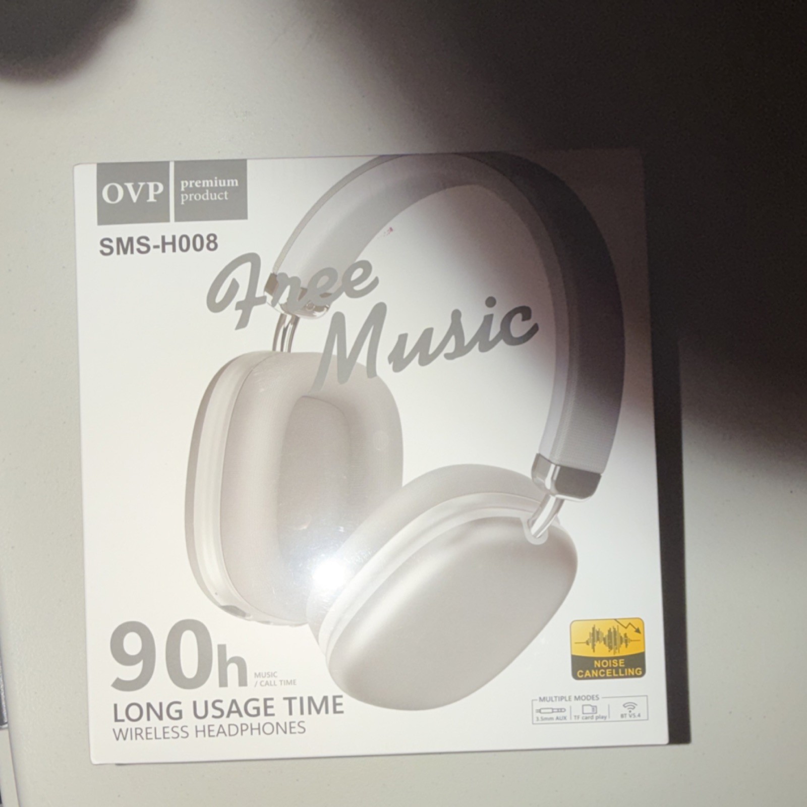 OVP SMS-H008 Wireless Headphones Noise Cancellation Extra Bass 90h Usage