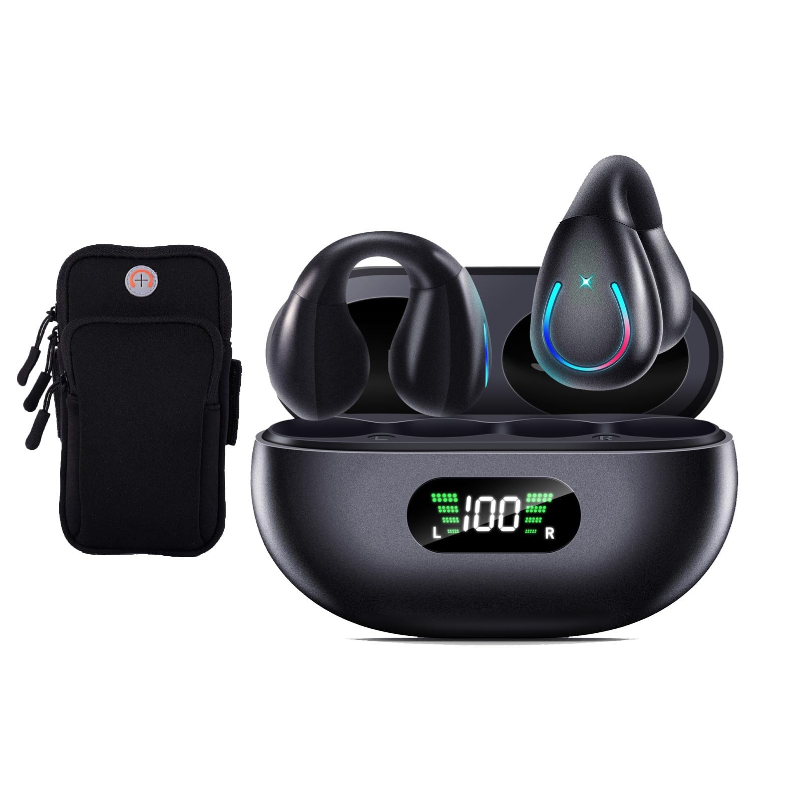 Ear Buds Wireless Bluetooth Earbuds 5.3,Ultra Open Ear Earbuds,Clip on Headph…
