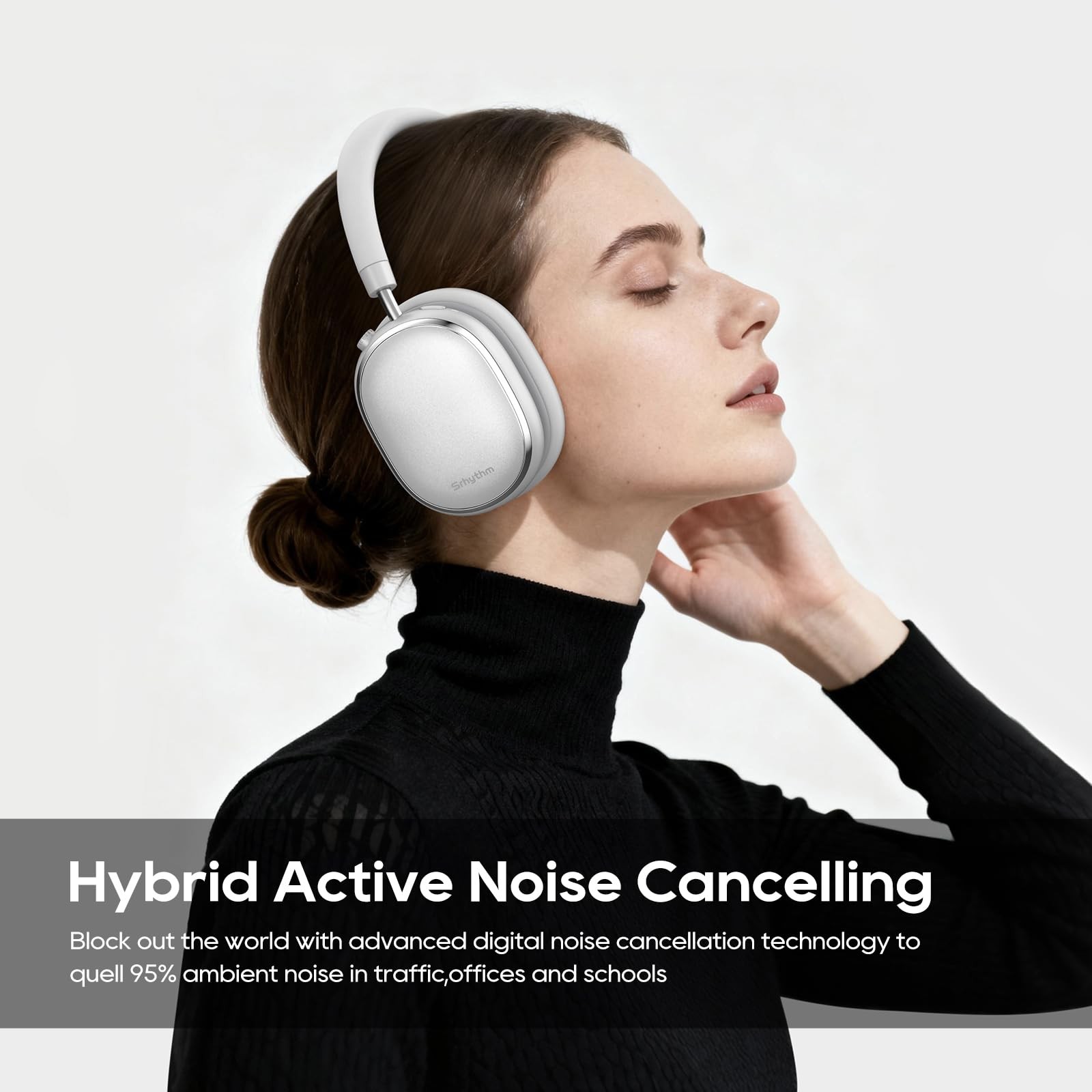 NiceComfort 95 Hybrid Noise Cancelling Headphone Wireless, Bluetooth Headset …