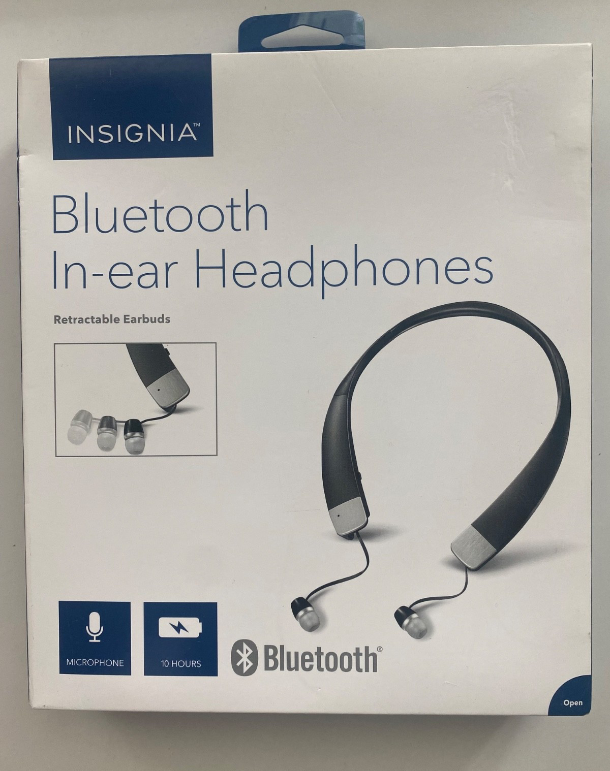 Insignia Wireless Bluetooth In-Ear Behind-the-Neck Headphones w/ Mic – Black