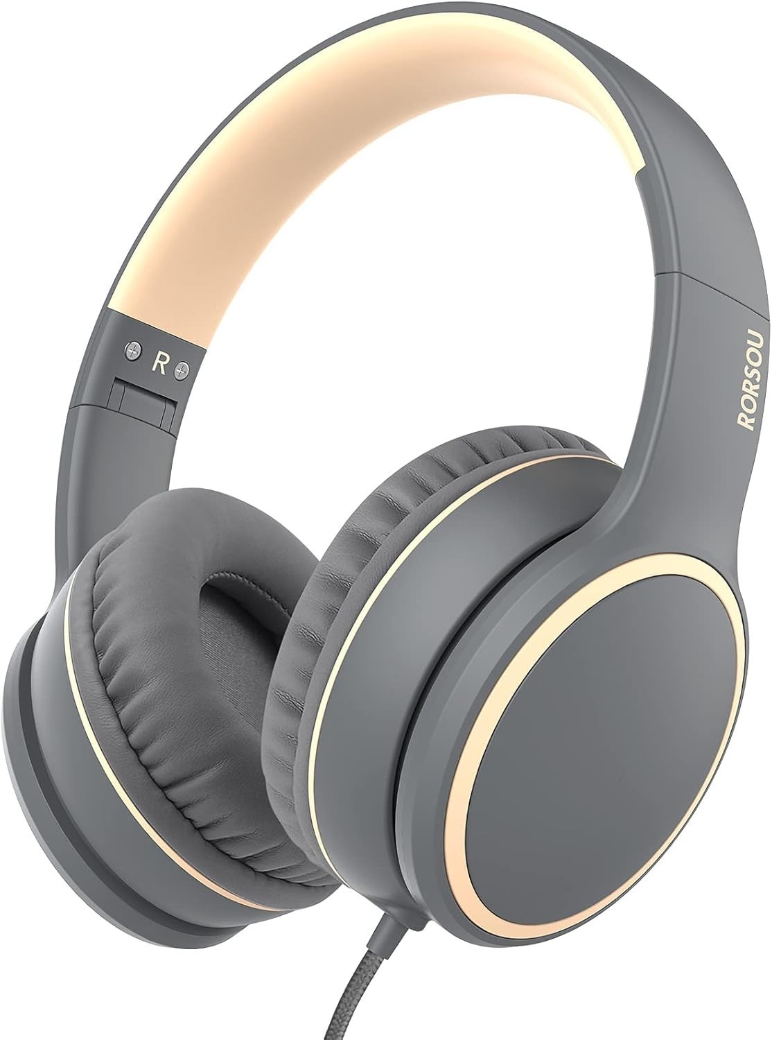 R10 Over-Ear Stereo Headphones with Microphone – Lightweight, Foldable & Wide…