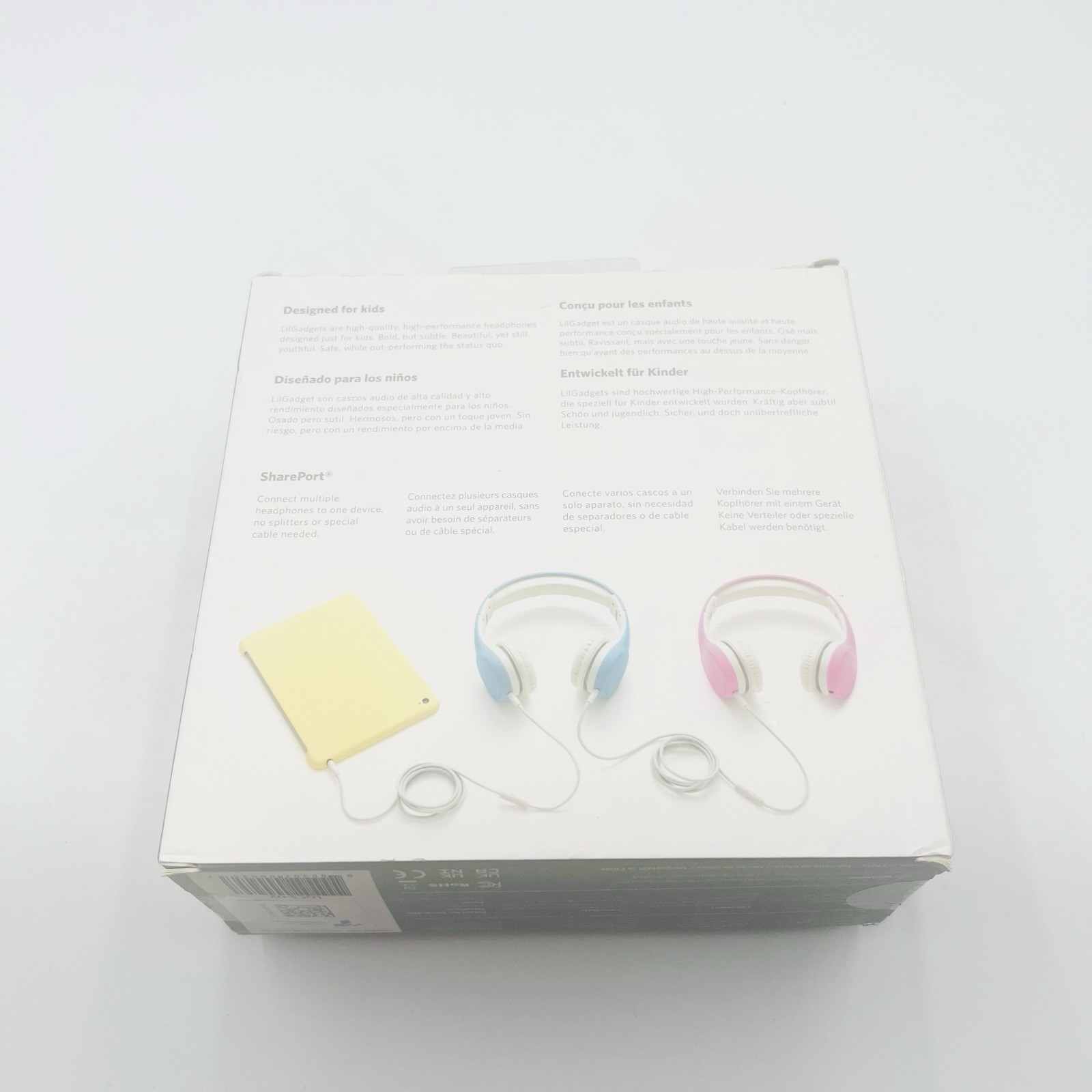 LilGadgets Connect+ Style On-Ear Kids Headphones with Microphone – Black