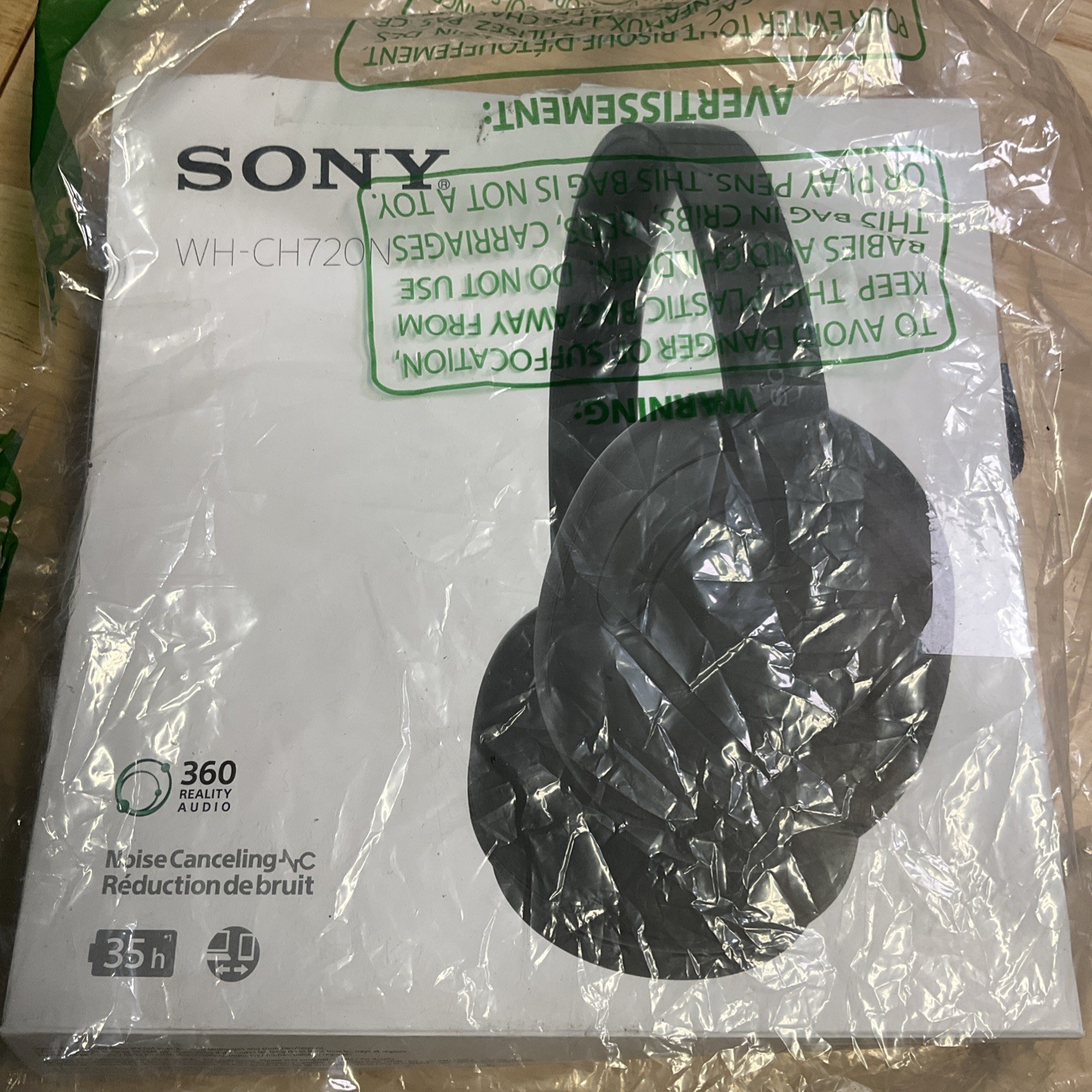 Sony WH-CH720N Wireless Over-Ear Headphones – Black