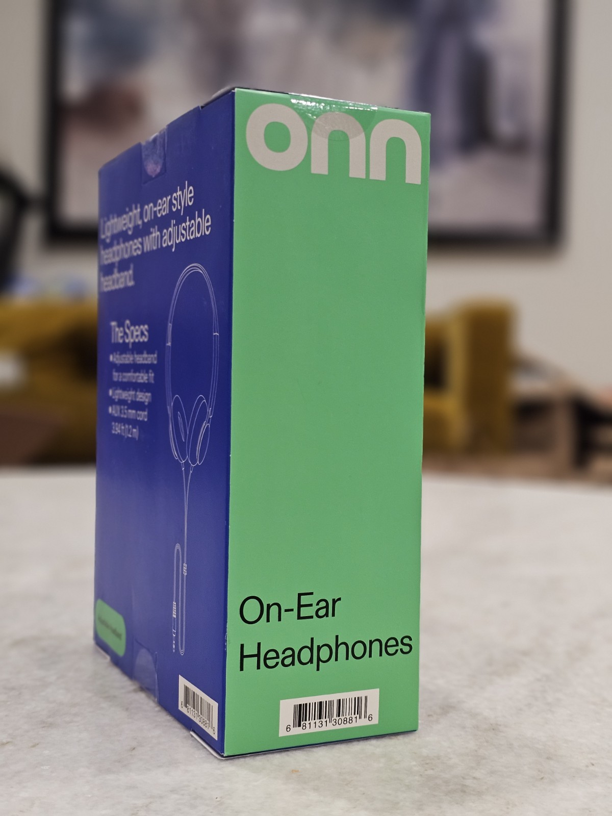 ONN On-Ear Headphones with 3.5mm Jack Adjustable headband *BRAND NEW*