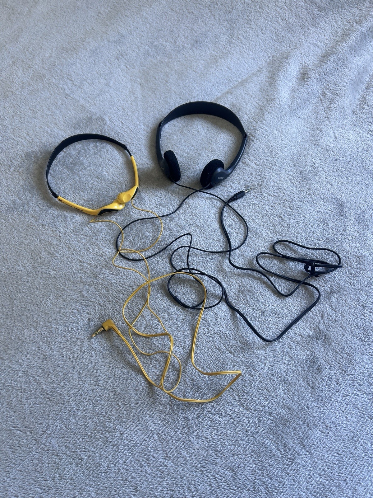 Sony MDR-W014 + MDR-007 Wired Headphones Bundle Lot — Tested Working Vintage