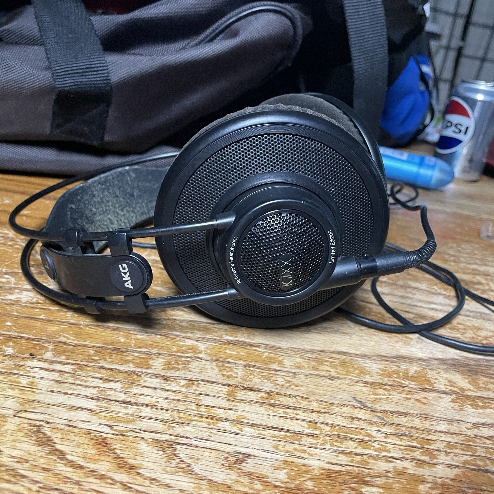 AKG K7XX Massdrop Limited Edition Open-Back Headphones Black Tested Working EUC!