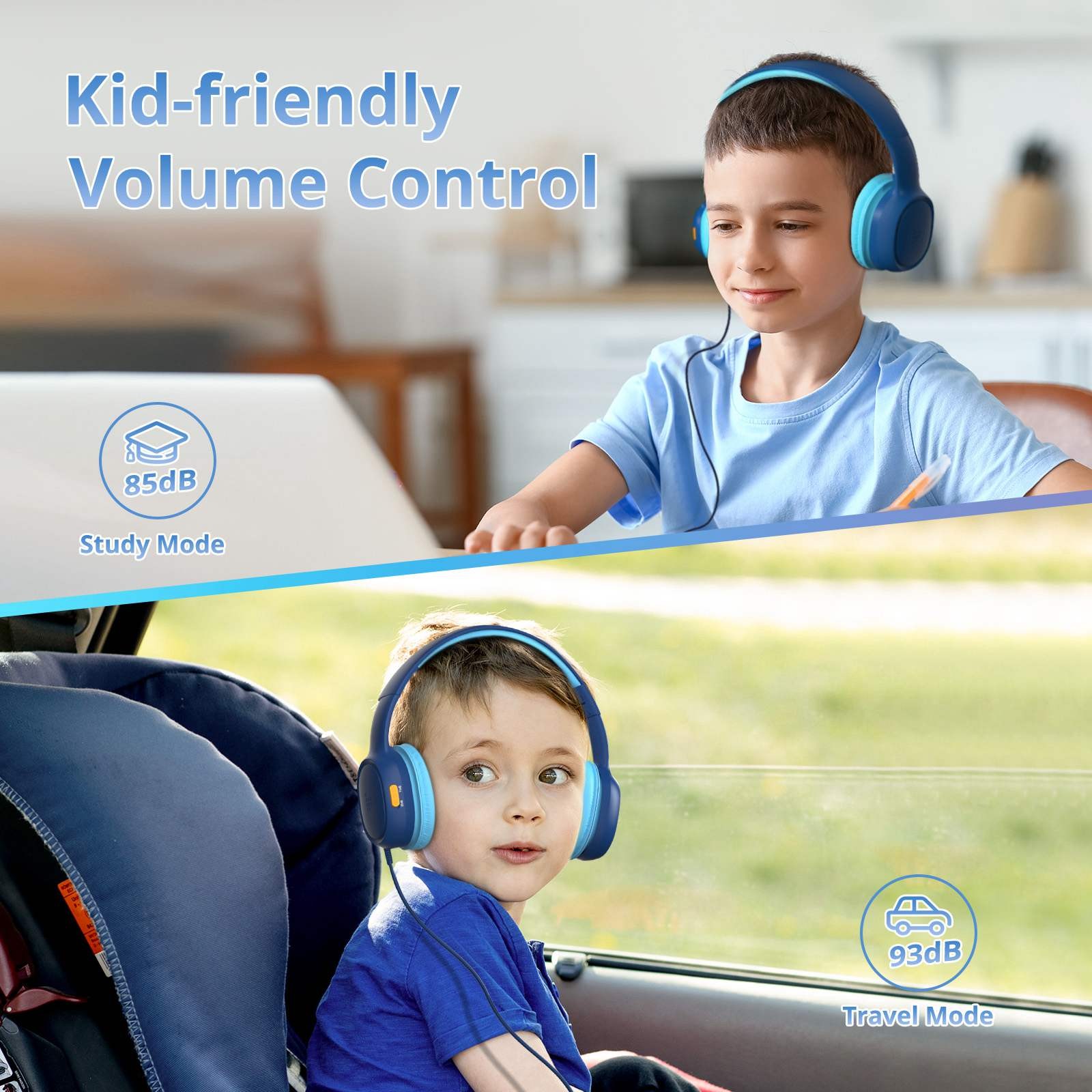 Tronsmart KH01 Wired Kid Headphones Portable Audio Safe Volume for School Travel