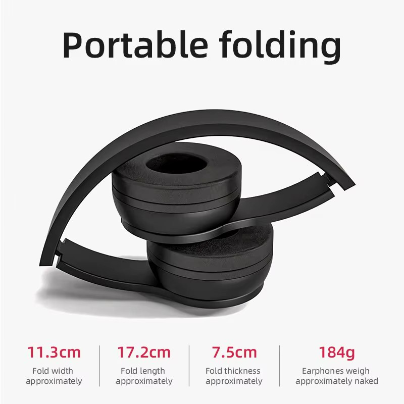 P47 Wireless Bluetooth 5.0 Foldable Headphones HIFI Bass Stereo Earphones