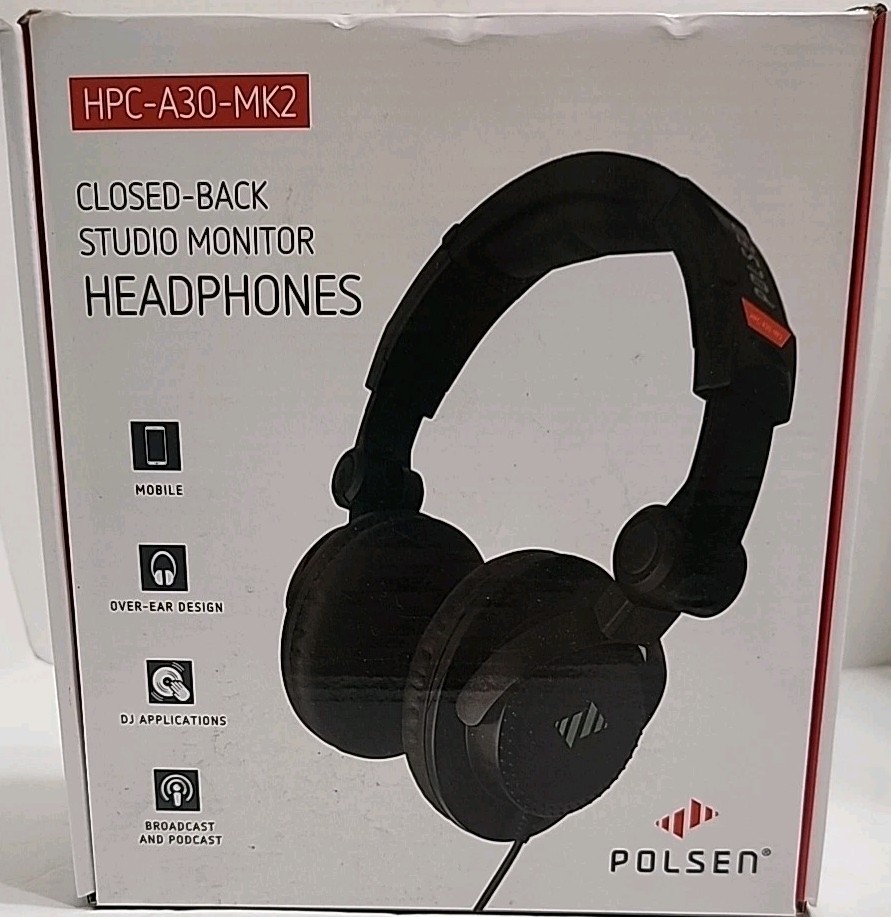 Polsen HPC-A30-MK2 Closed-Back Studio Monitor Headphones