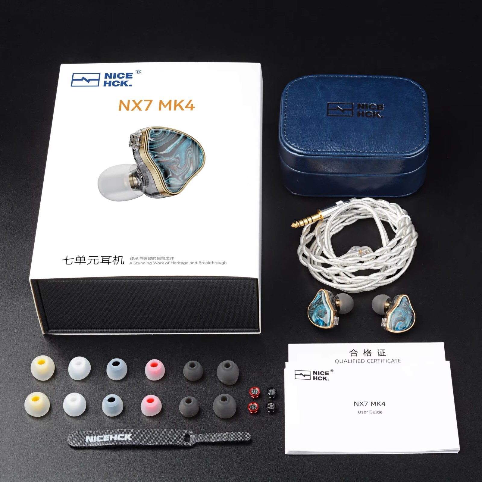 NiceHCK NX7 MK4 Stabilized Wood HIFI Earbud 7 Driver Units Hybrid Audiophile Ear