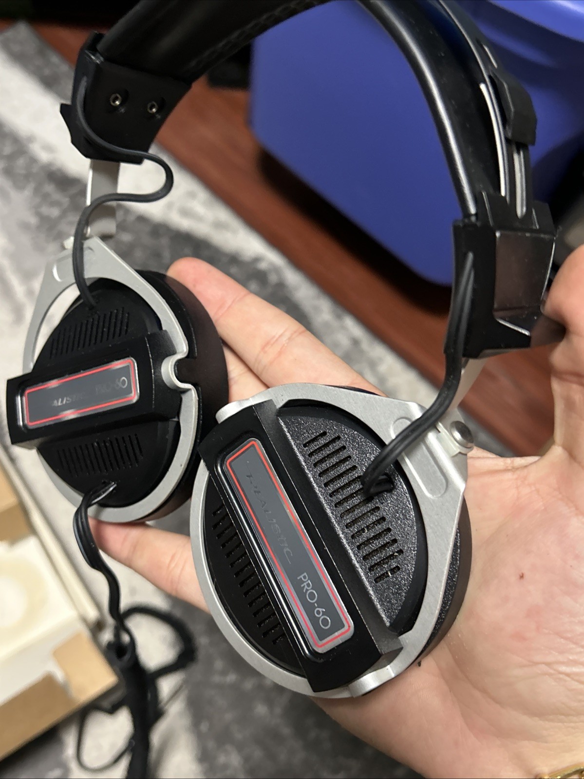 Realistic Pro-60 Stereo Headphones NO Foam Cushions