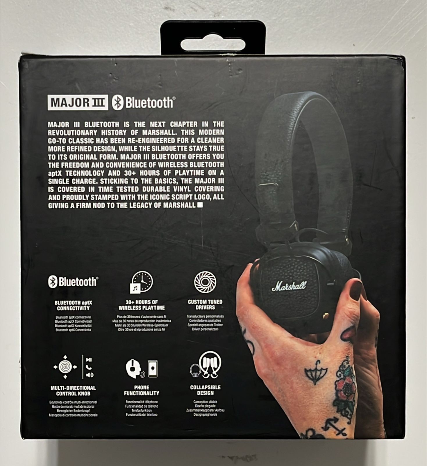Marshall Major III Bluetooth Wireless On-Ear Headphone BLACK MAJOR 3