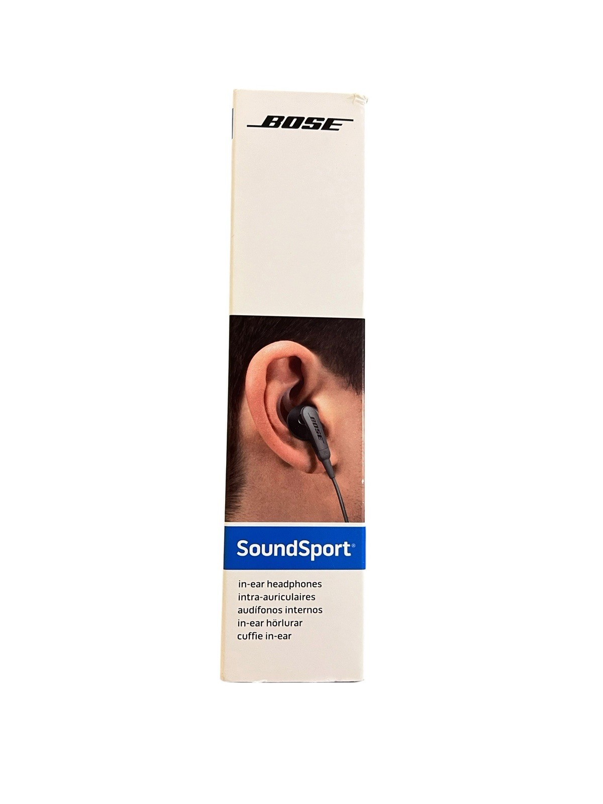 Bose SoundSport In-Ear Wired Headphones Charcoal Black In-Line Mic 741776-0010