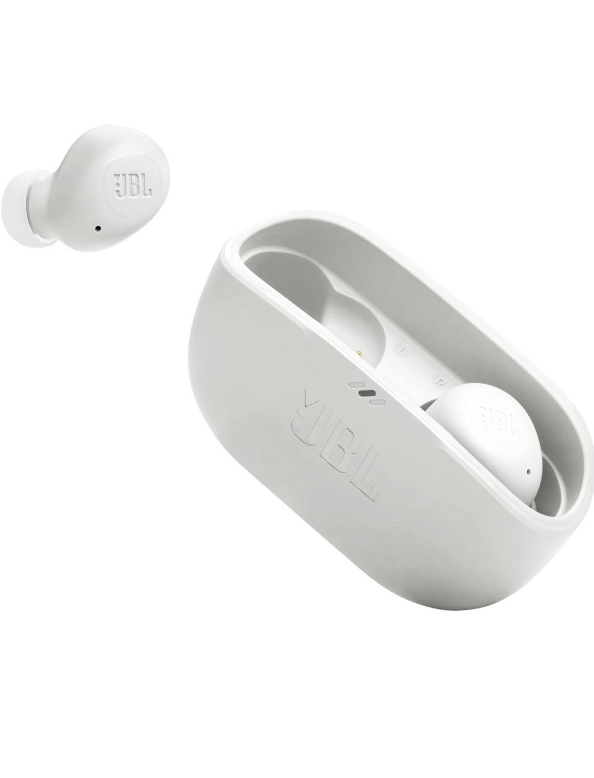 JBL White True Wireless Bluetooth In-Ear Earbuds with Charging Case