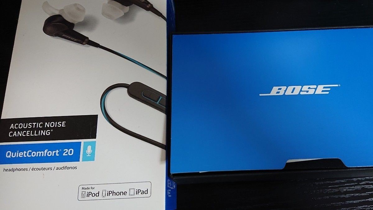 Bose QuietComfort 20 (QC20) Wired Noise Cancelling Earphones Black Tasted Used