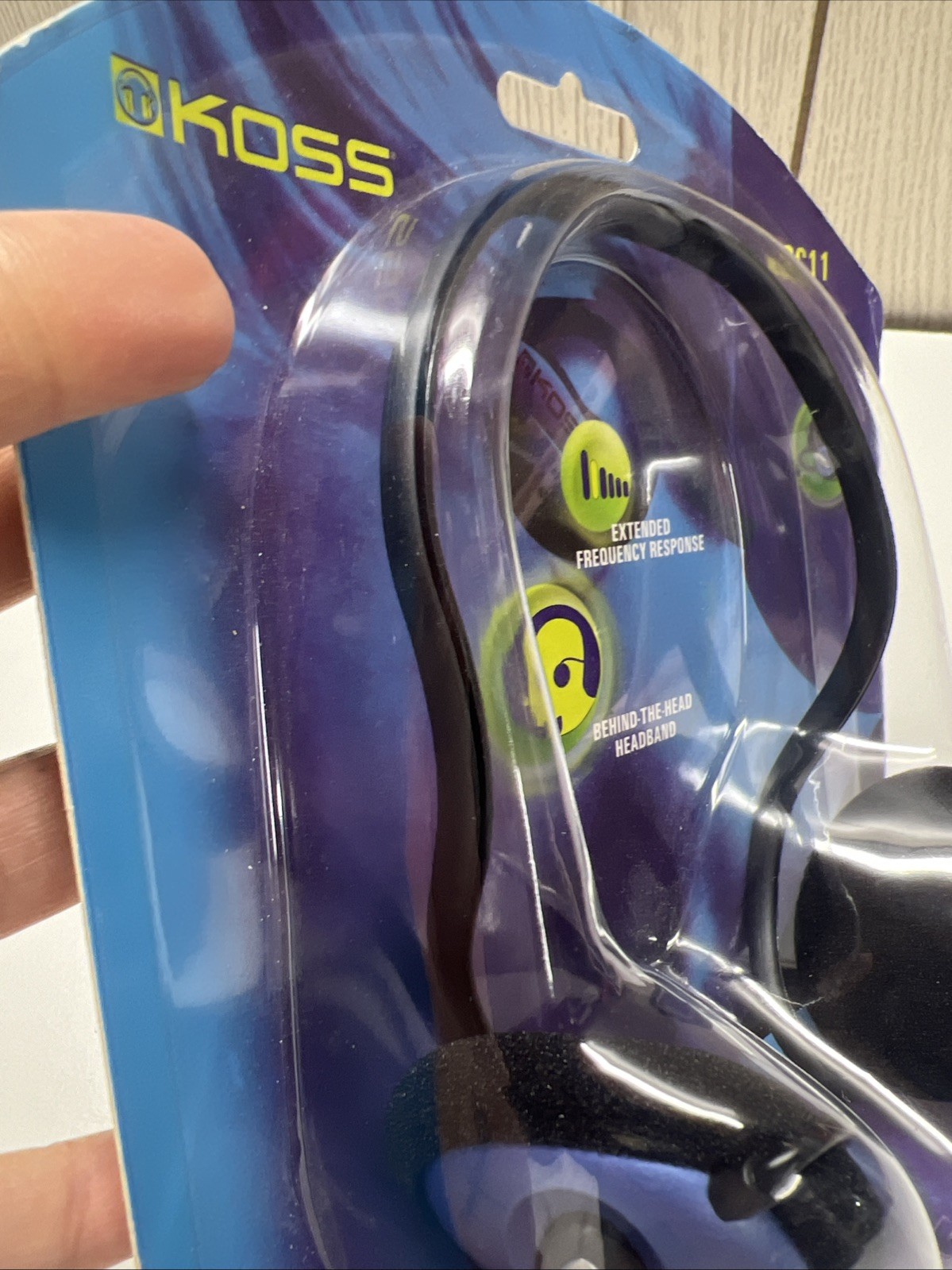 Vintage KOSS HEADPHONES KSC11 New Sealed Behind The Headband Lightweight HTF