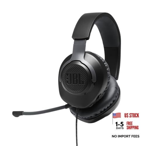 Quantum 100 – Wired Over-Ear Gaming Headphones – Large One Size Black