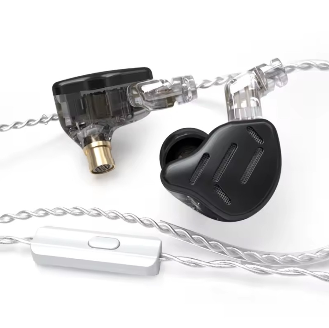 KZ ZAX Pro In Ear Earphones 1DD 7BA HIFI Bass Monitor Headset | Black With MIC
