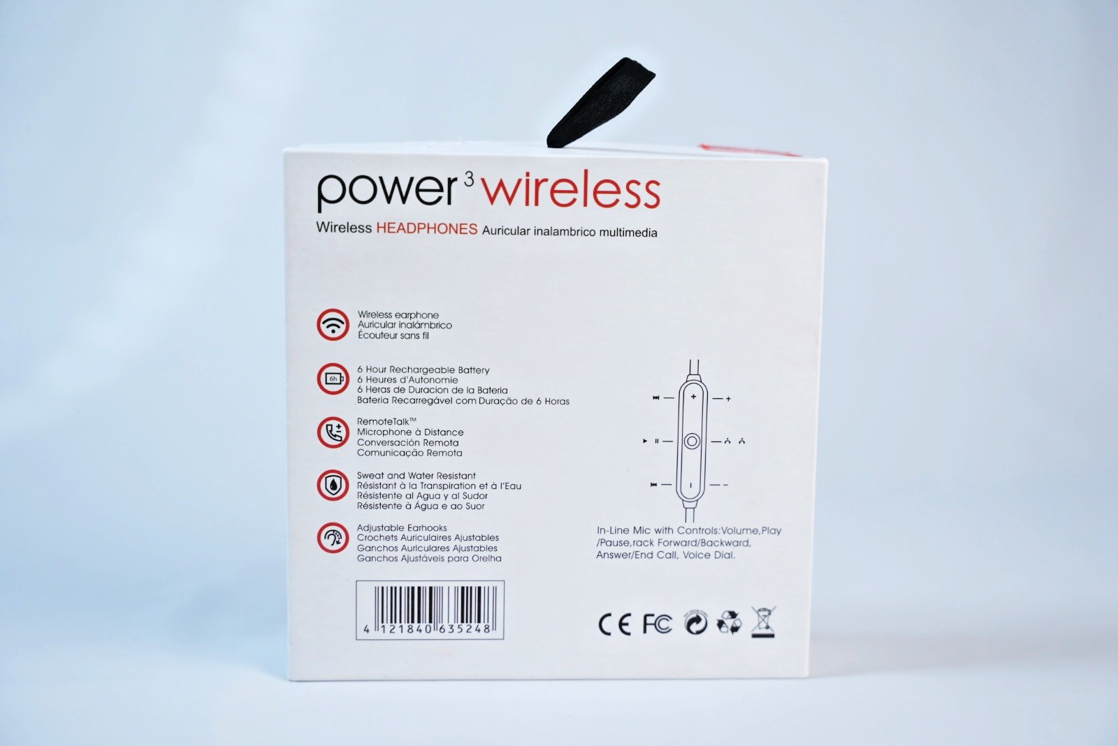 Power3 Wireless headphones – up to 5 hour battery life – with microphone