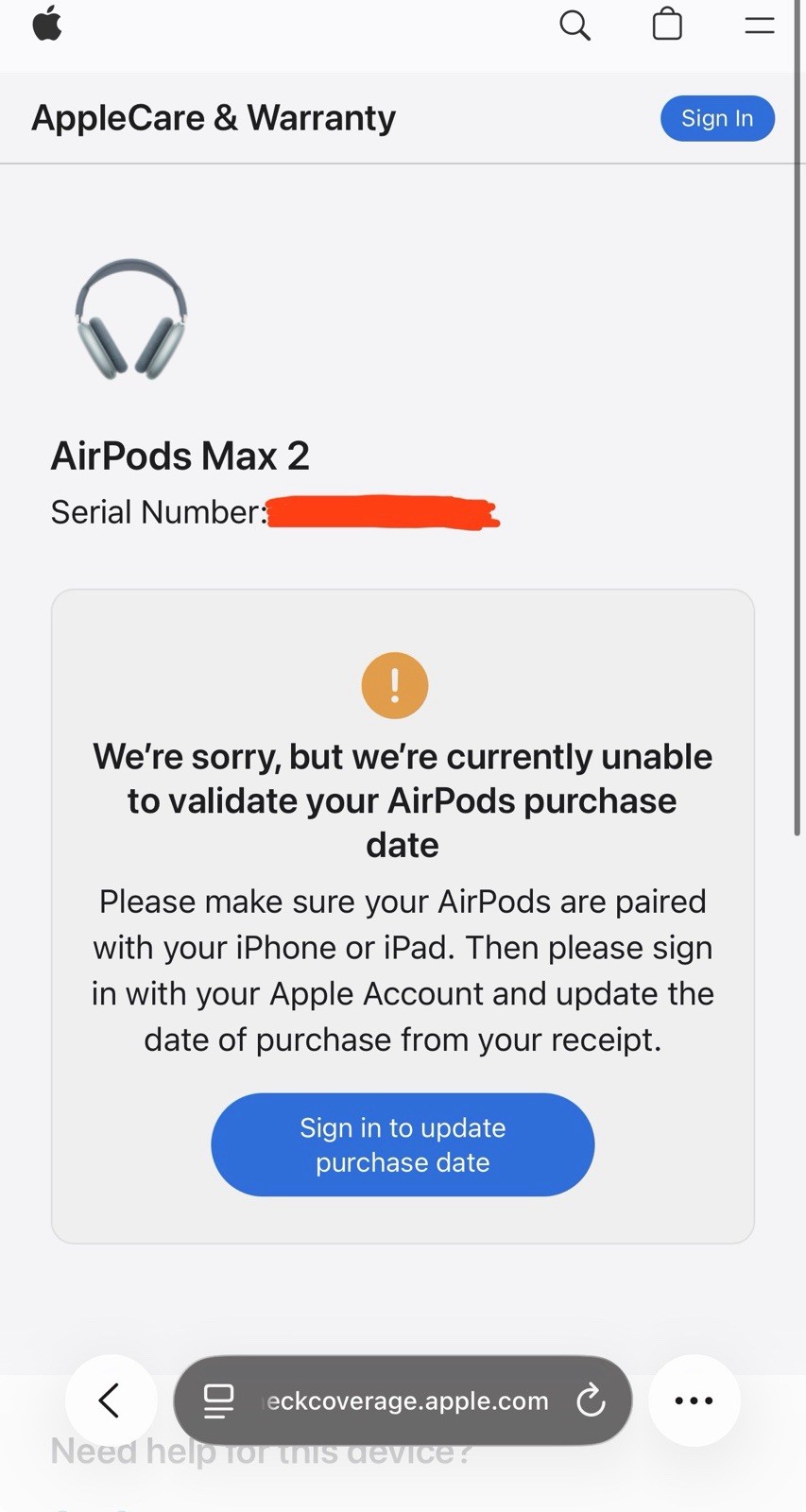 Apple AirPods Max 2 (2026) Wireless Headphones Blue – Model A3454 – New – No Box