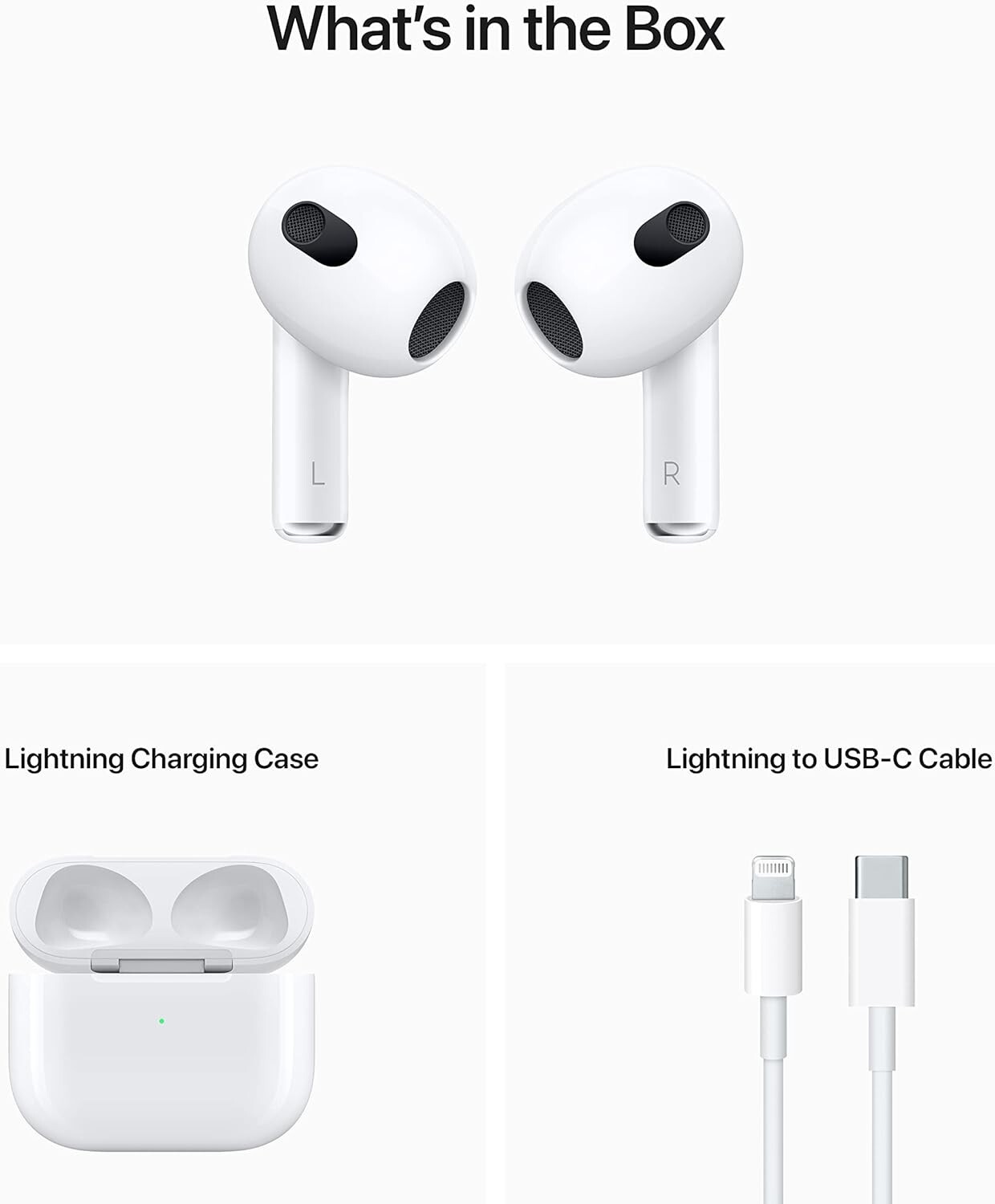 Apple AirPods (3rd Generation) Wireless Ear Buds, Bluetooth Headphones, 30 hours