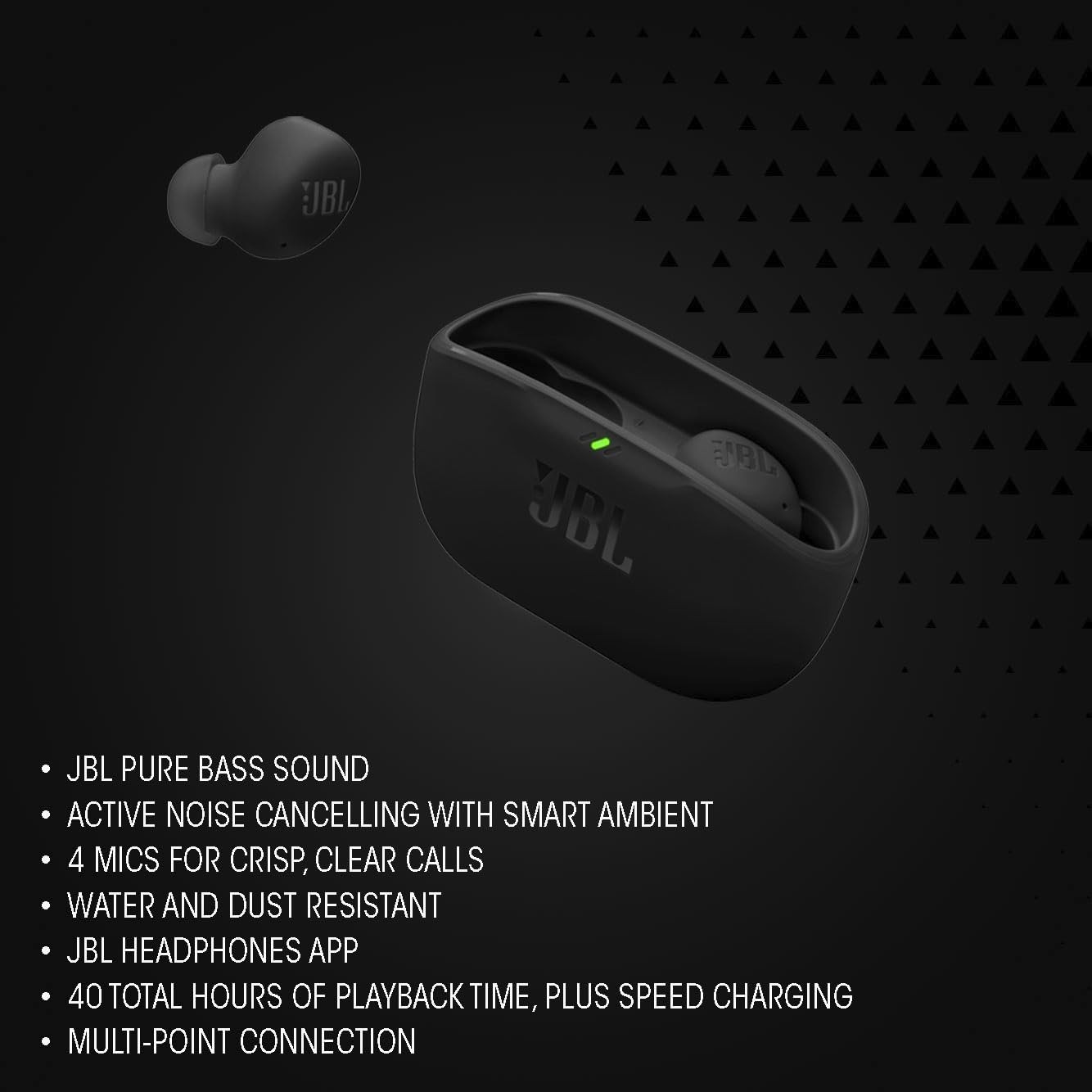JBL Vibe Buds 2 True Wireless Earbuds with Active Noise Cancelling, JBL Pure