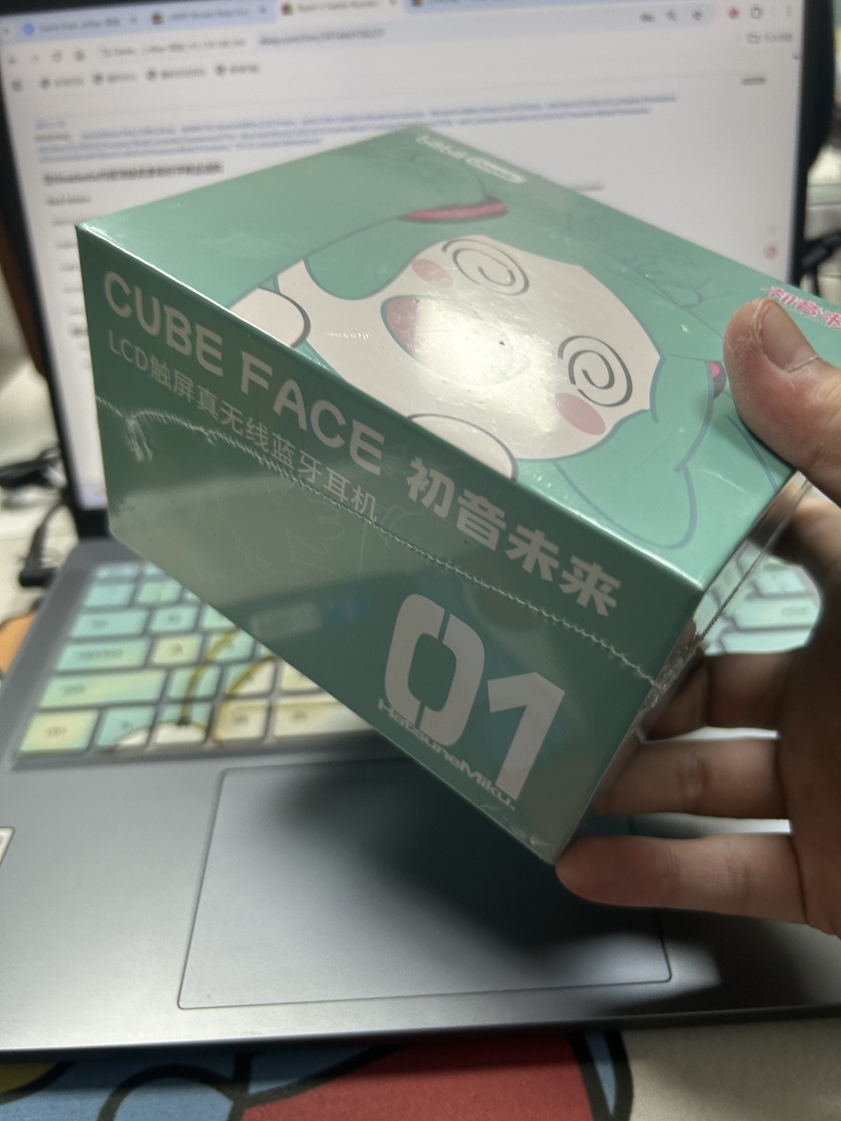 Anime Miku LCD Bluetooth Headphones Touch Screen Android Hatsune Earbuds New