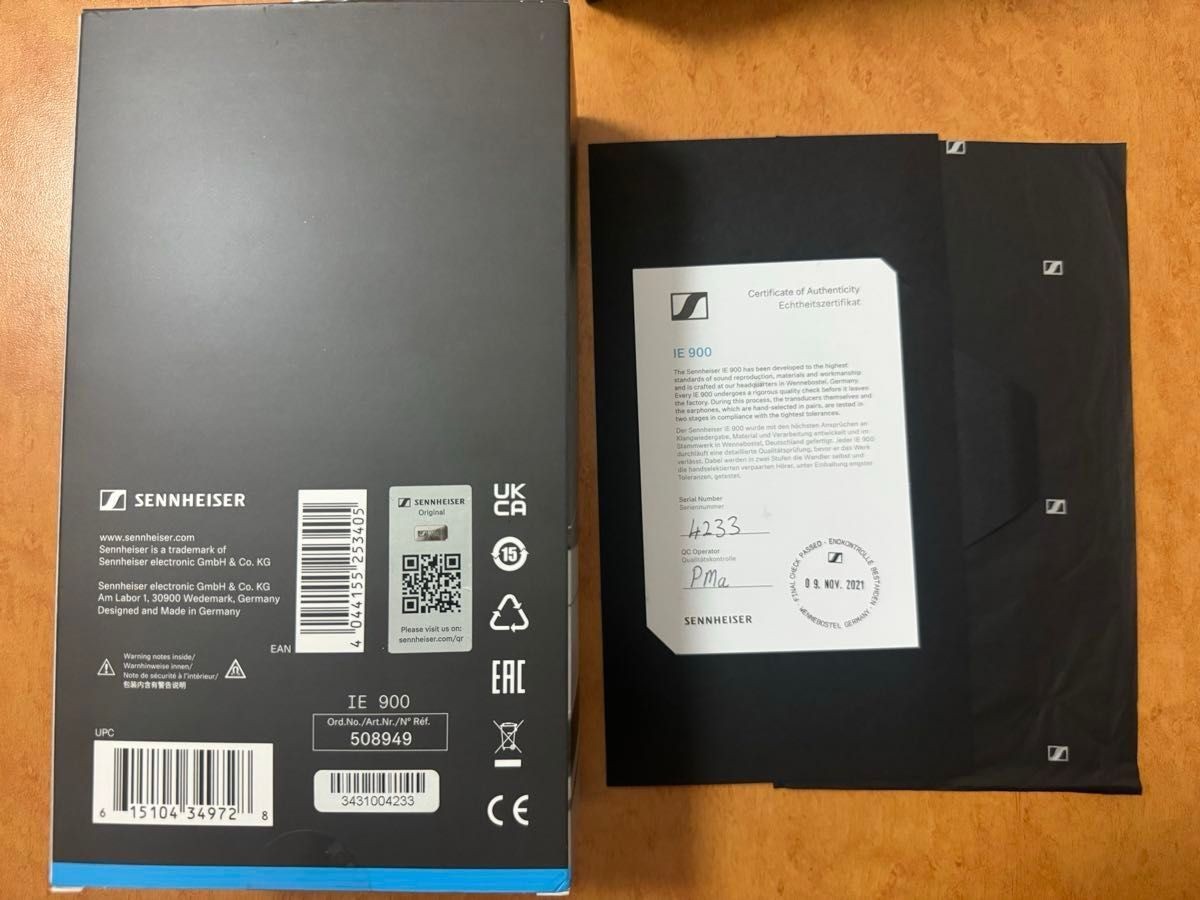 Sennheiser IE900 Wired In-Ear Earphones German Made For Parts w/ Box & Receipt