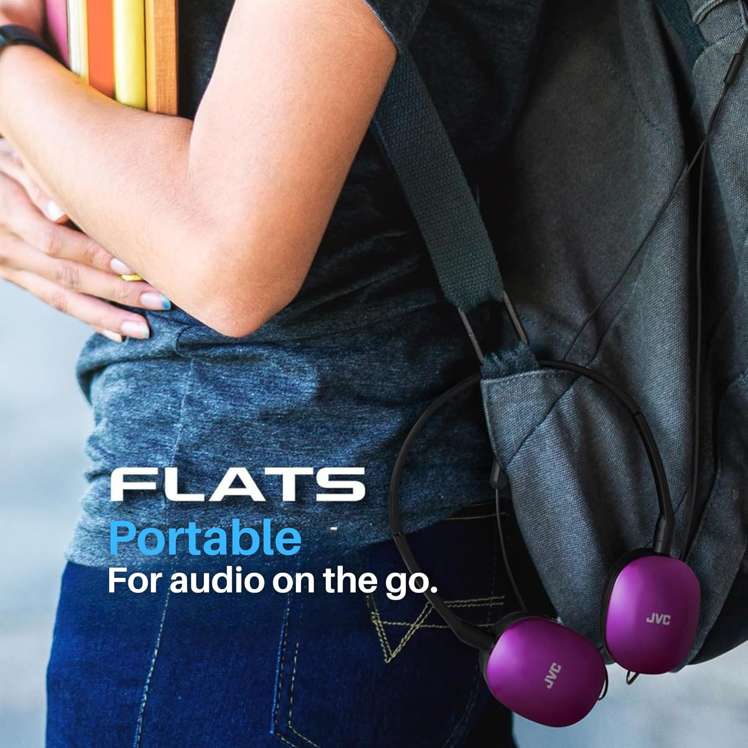 Flats On-Ear Wired Headphones – Flat Foldable Design – 30Mm Driver for Powerful