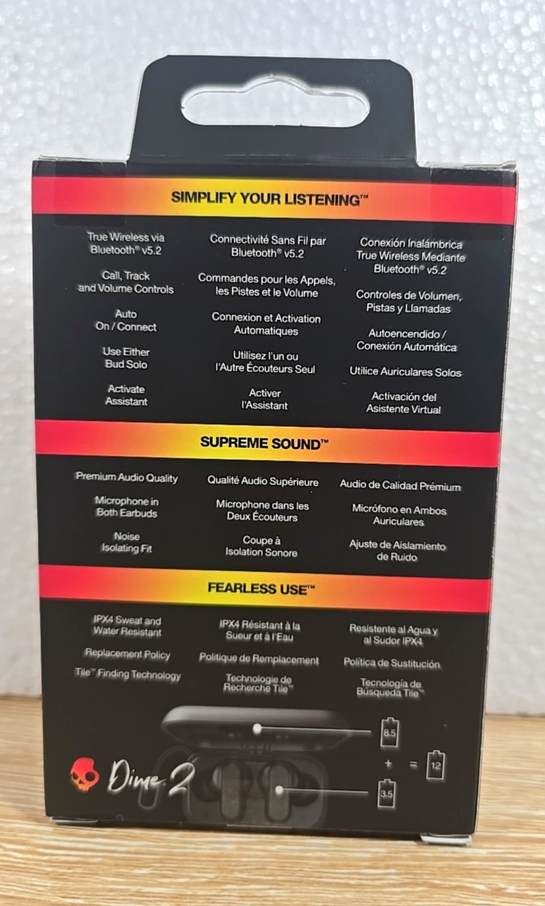 Skullcandy Dime 2 True Wireless Earbuds Bluetooth 5.2 IPX4 New Box is sealed