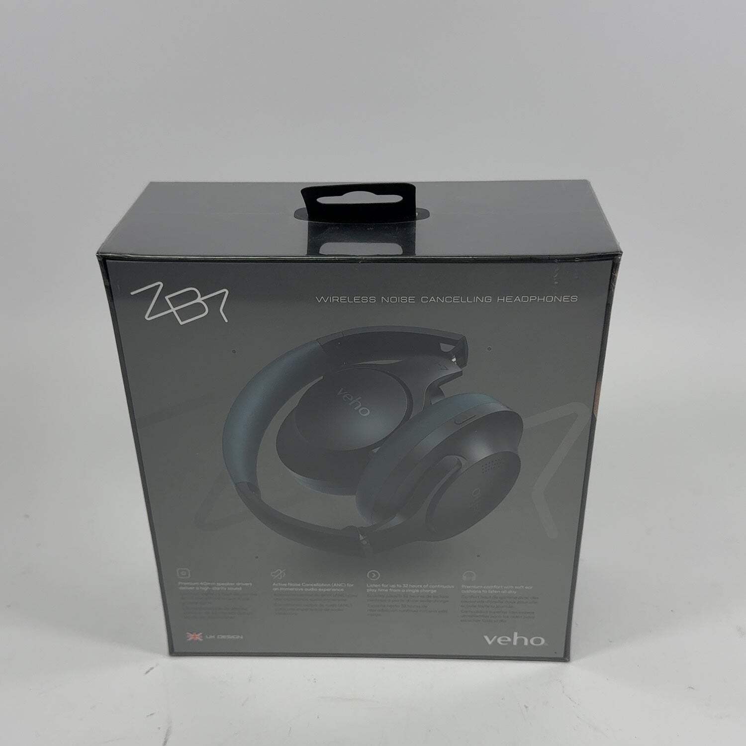 New veho ZB7 Active Noise Cancellation Headphones Black/Gray