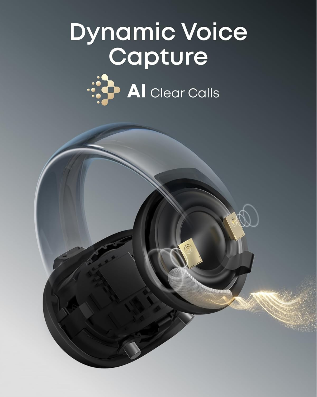 Soundcore Aeroclip by , Open-Ear Earbuds, Clip-On Headphones, Adaptive Comfort,