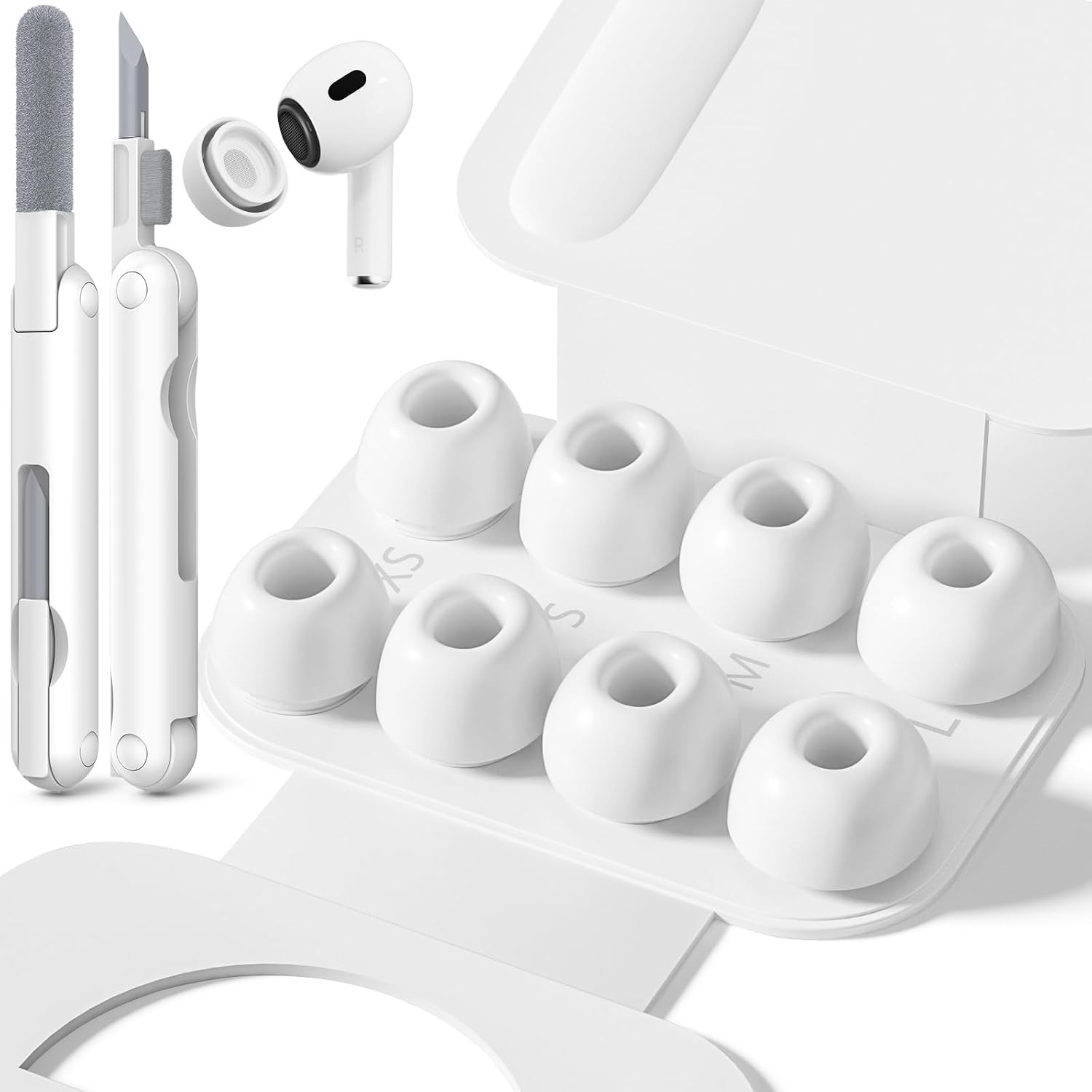 Almohadillas de repuesto para Air Pods Pro de 2.ª y 1.ª generación con caja