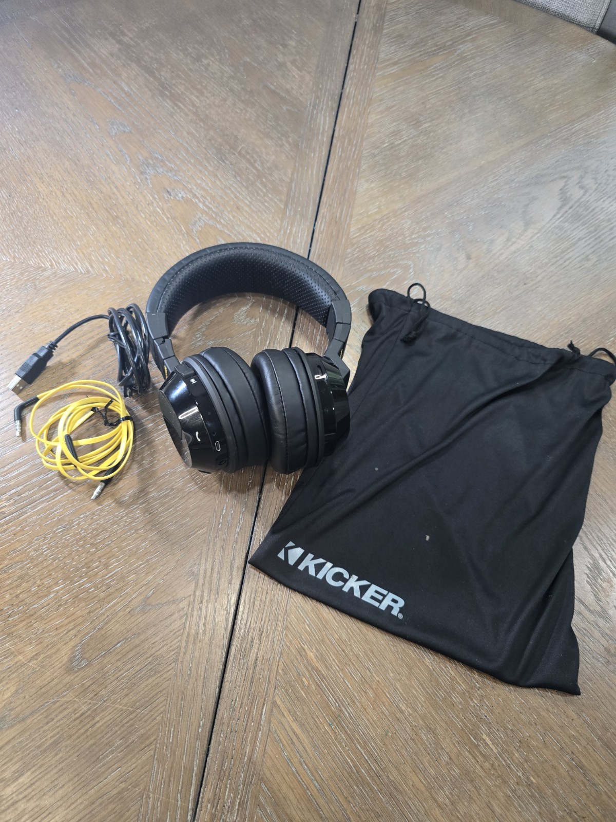 Kicker Tabor Wireless Bluetooth Headphones – USB A to Micro USB Cable Included