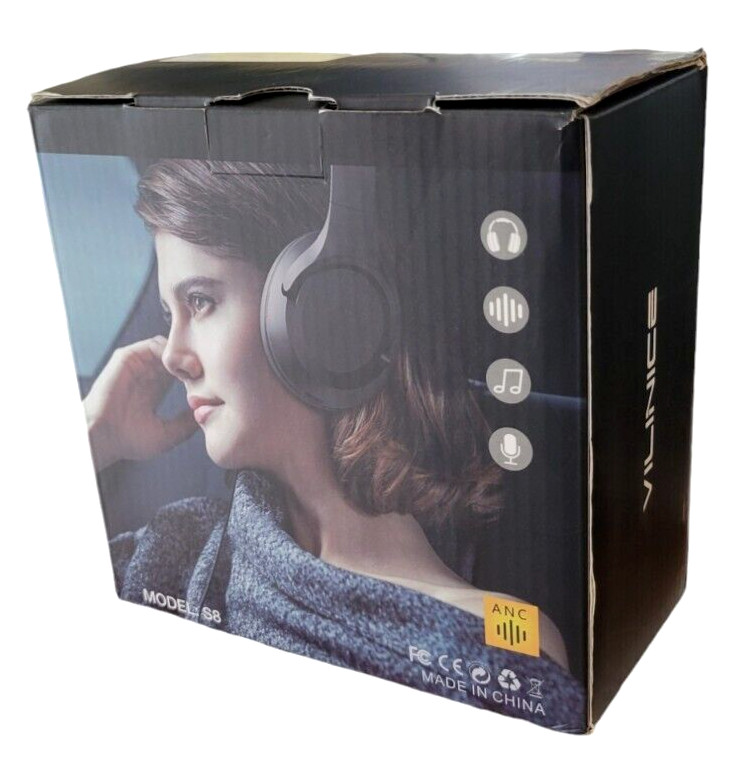 VILINICE Noise Cancelling Headphones, Wireless Bluetooth Headphones , Black, S8