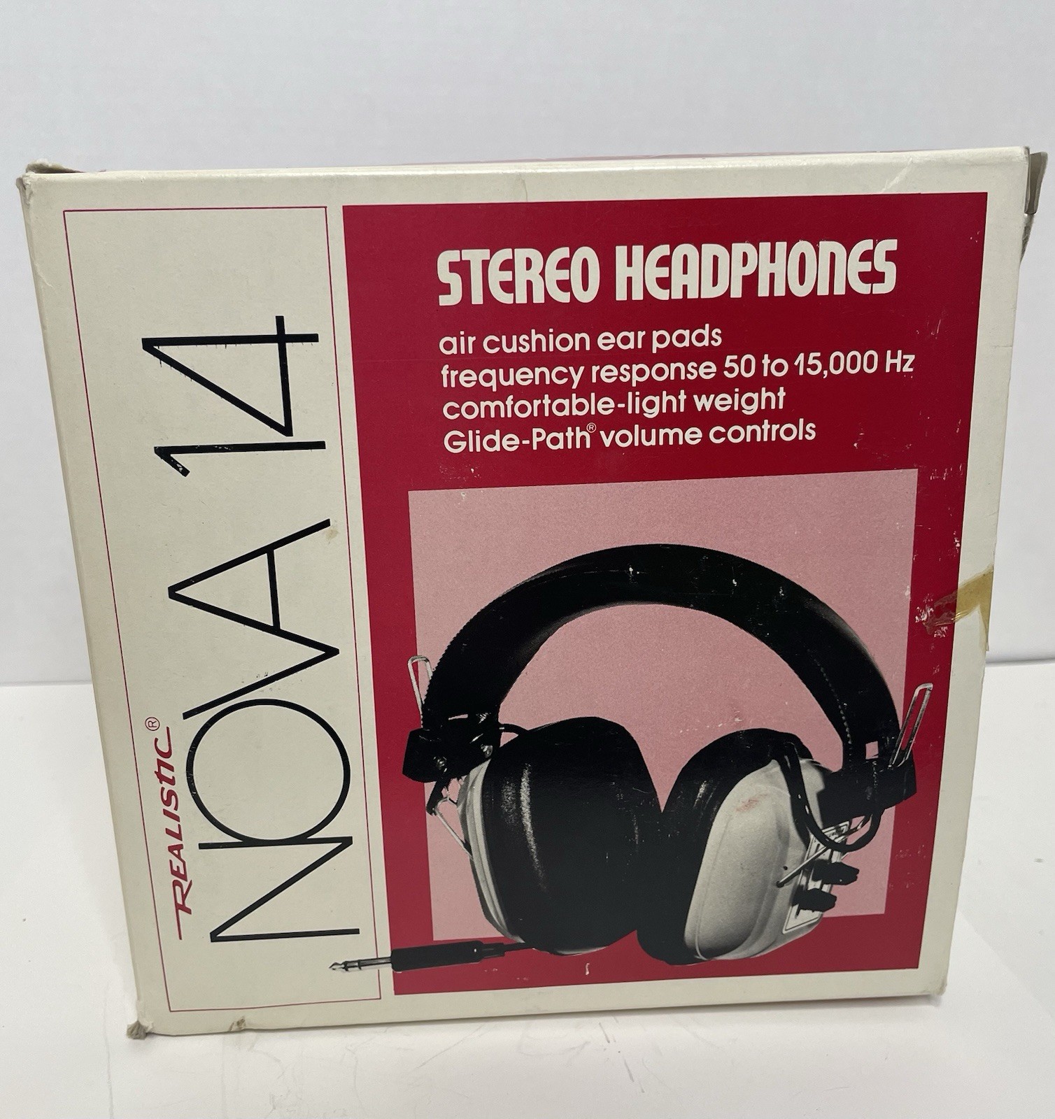 Realistic Nova 14 Stereo Headphones Original Box RADIO SHACK 1970s Vtg. Over Ear