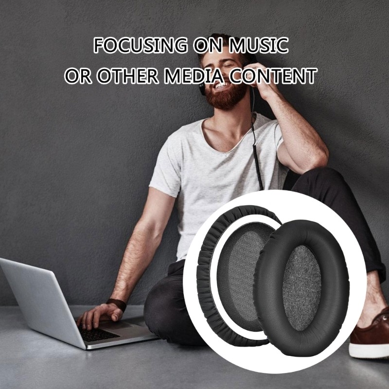 Protein Leather Ear Cushions Noise Isolating Earpads For HD300PRO Long Listening