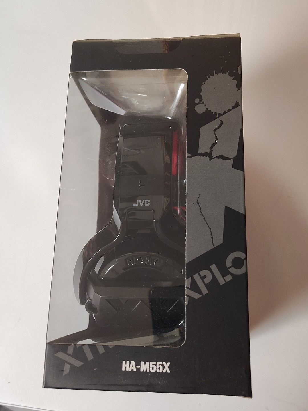 SEALED JVC Xtreme Xplosives Headphones XX Microphone Black Red HA-M55X