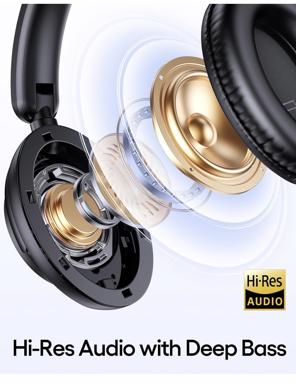 TAGRY HYBRID ACTIVE NOISE CANCELLING HEADPHONES 100H Playtime Wireless-Black