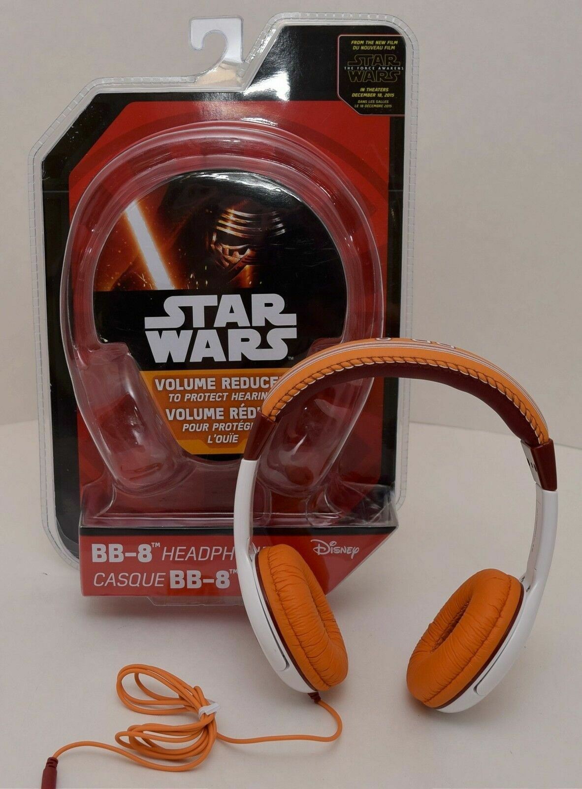 NEW OFFICIAL Disney eKids Star Wars Force Awakens BB-8 Headphones BB8 iHome kids