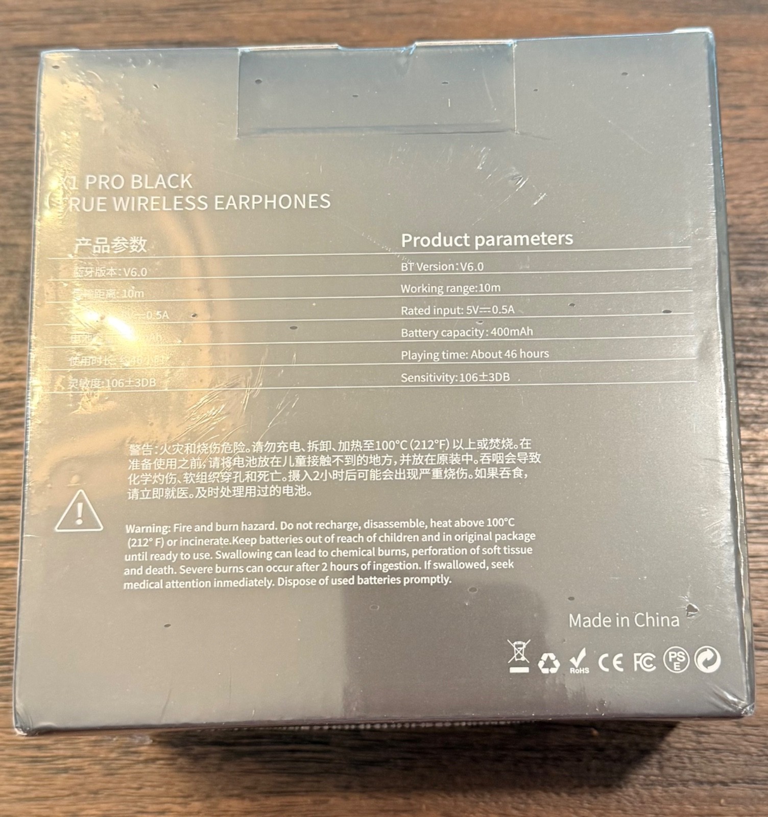 NEW X1 Pro Black Wireless Headphones BT6.0