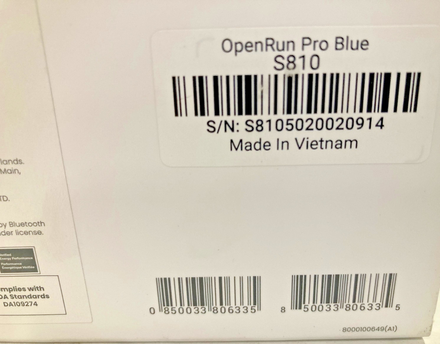 SHOKZ OpenRun Pro Open Ear Bluetooth Bone Conduction Sport Headphones Blue