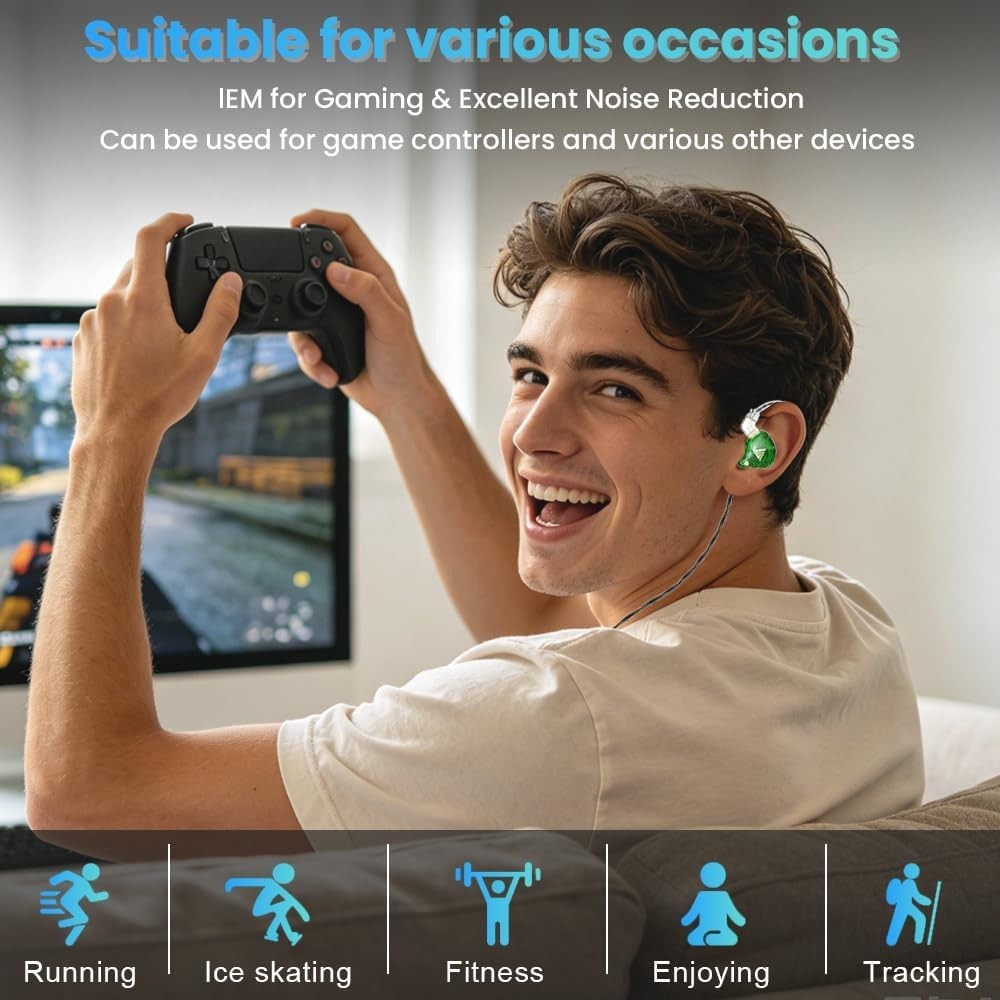 QKZ AK6 PRO Wired Gaming Earbuds – HiFi Deep Bass Sound & Noise Cancelling